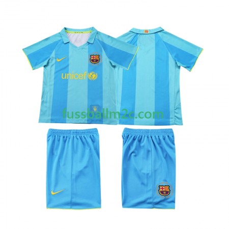 Fußballtrikots FC Barcelona 2007 2008 Retro Kinder Auswärts Trikotsatz